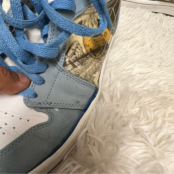 Air jordan 1 mid alpha white university blue sz 9 - Picture 10 of 16